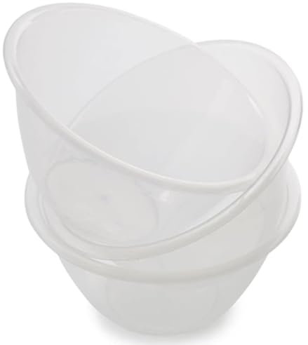 ZOPPER Clear Plastic Kitchen Mixing Bowl, Serving Bowl | Lightweight, Easy to Clean, Multipurpose Mixing Bowl for Fruit, Vegetable, Salad-Set of 3 (30cm)