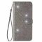 for Sony Xperia 1 VI 2024 Case, Glitter Mandla PU Leather Wallet Phone Case Bling Diamond Buckle Shockproof Stand Slim Fit Protective Cover for Sony Xperia 1 VI 2024 with Magnetic Card Holder gray