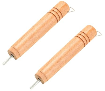 Vastsea 2 maniglie per pentola a vapore in legno, manico per pentola, maniglia di ricambio per utensili da cucina, manico in legno per padella, manico per padella