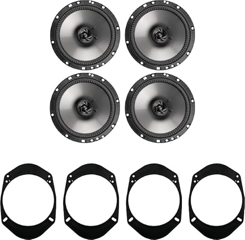 Kit de 4 altavoces AXTON AE165 para Ford Fiesta 01 al 08, Focus del 98 al 05, Fusion del 02 al 08, KA del 96 al 08, Puma del 06 en adelante, Mondeo del 89 al 07, Transit del 94 al 06 con 2 Supp. Ant.,
