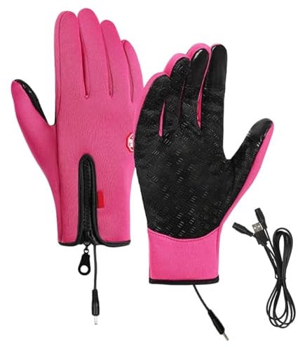 Cold Weather Hand Warmer Heating Gloves for Men and Women - Electric Heated Gloves Compatible With Phones - Warmers for Travel, Cycling, Fishing, Camping, Running, Skiing, Hunting