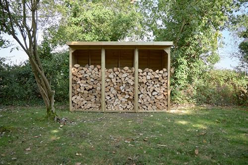 Forest Garden Large Overlap Log Store 8'11 x 2'10 (2.7m x 0.9m)