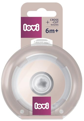LOVI dynamischer Stillschnuller Mammafeel, 1 St. 100% Silikon, stillfreundlich, Anti-Kolik, BPA-frei (CROSS-CUT 6 m+)