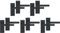 HANDLEZONE® 5 Pairs of Levada Grip Black Matt Designer Lever Latch Door Handle Set on Long Flat Backplate, for Internal Doors
