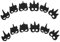 BRIGHTFUFU Kinderpartymaske Festival Kratzmaske Einhorn Masken Regenbogen Kratz Einhorn Multifunktions Partymaske Dekorative Partymaske Masken Bastelset mit Gummibändern und Holzstift