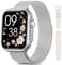 SWGOTA Smartwatch Damen mit 1000mAh Akku, 100 Tage Ultralange Standby, 1.83 Armbanduhr 24H Telefonfunktion/Herzfrequenz/SpO2/Schlaf, 120+Sportmodi, IP68 Fitnessuhr Schrittzähler Android iOS Silber