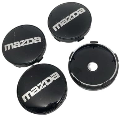 4 Stück Nabendeckel Felgendeckel Radkappen für Mazda MX-5 Miata NA NB NC ND 1990-2019 2020 2021 2022 2023 60MM, ABS Felgenabdeckungen Dauerhafte Nabenkappen Felgenkappen Mit Logo Auto Zubehör