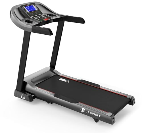 JASPORT L6 Elektrisches Laufband klappbar – 4.0 PS DC-Motor, bis 20 km/h, 0–15% Steigung, 1200×500 mm Lauffläche, LCD-Display, Bluetooth-Lautsprecher, App, Dämpfung, 60 Programme, 120 kg.