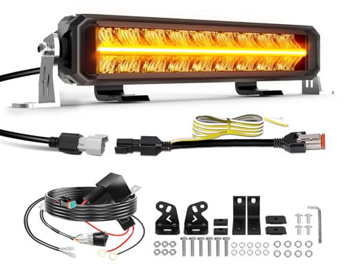 CO LIGHT 10 Zoll Lightbar Auto 70W 14000LM led Balken 12V 24V Zweireihiges LED Arbeitsscheinwerfer IP68 Ultra Heller Strahl bis zu 730M für 4X4 LKW, Auto, ATV, Buggy, Traktor, und andere Fahrzeuge