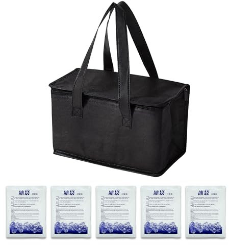 FZSECRIU 1 Stück mini kühltasche faltbar (7.5L),kühltasche mit kühlakkus (5 Stück),Cooler Bag,thermotasche klein,kühltaschen,isoliertasche
