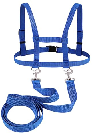 Pferdeleine zum Spielen für Kinder Blau Pferd Seil verstellbare Größe, Geeignet für Jungen, Mädchen Rollenspiel im Freien Simulation Reiten Spiele (Blau)