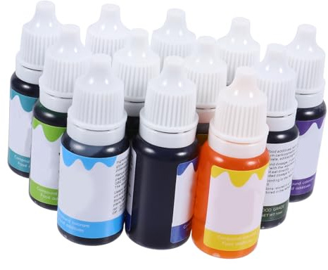 Homoyoyo 12 Stück Kosmetikpigment mit Natürlichen Pflanzlichen Farbpigmenten und Vitamin C für Lipgloss zum Selbermachen in Weiß für Selbstgemacht Lippenbalsam und Lipgloss Zubehör