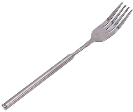 Ausziehbare Gabel, 64,5 cm lang Edelstahl Teleskop gabel Abendessen Obst Dessert Besteck für Barbecue Würste Hot Dogs Gemüse