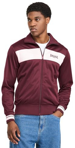Lonsdale Herren Trainingsjacke normale Passform MEOLS M, Oxblood/Ecru
