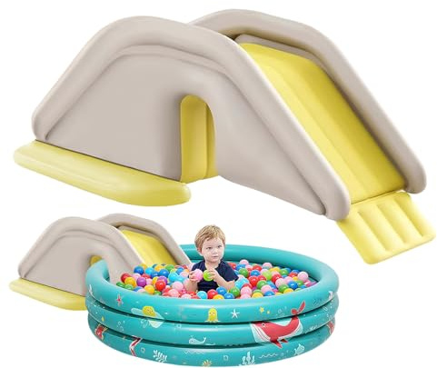 Guaqija Pool Water Slide Blow Up | Outdoor Playground Summer Activities | Kids Pool Slide Blow Up | for Outdoor Garden Backyard Playground Courtyard Lawn Kids Family