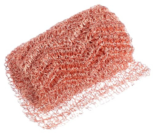 Alasum Copper Wire Mesh Roll Knitted Hard to Chew and Can Be Cut to Size Construction 1 Meter for Home Copper Mesh and Rodent Control Filter