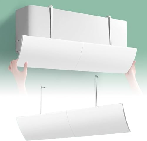 Deflettore Condizionatore Universale Regolabile, Paravento AriaCondizionata Senza Forare, Schermo AntiGetto Diretto per Split a Parete, Alette Climatizzatore per Casa e Uffici0 (White, 80 * 19cm)