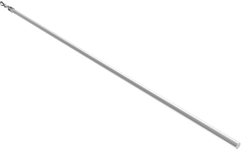 Interdeco Schleuderstäbe/Gardinenstäbe (2 Stück) Glasklar aus Kunststoff für Gardinen/Vorhänge, Remo, 100 cm