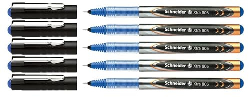 Schneider 5 Stück Tintenroller, Xtra 805 pte Nadel 05 blau