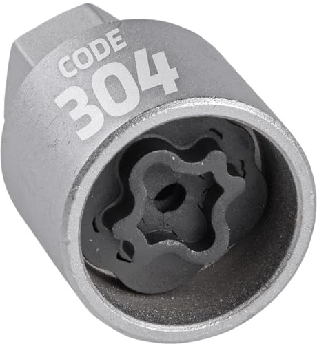 SW-Stahl 02385L-4 Felgenschloss Adapter 304 für Mercedes-Benz ab 2012 | Ersatzschlüssel Radsicherung - Robuster Chrom-Vanadium Stahl - Sechskantprofil Felgennuss zur Felgenschloss Demontage