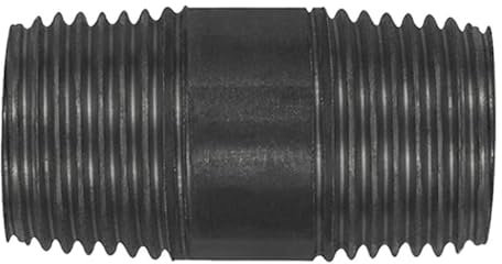 Mamelon tubulaire 23, AG/AG, acier noir, R 1/2, longueur 60,0 mm, pression de travail max. 50 bar, DIN EN 10241.