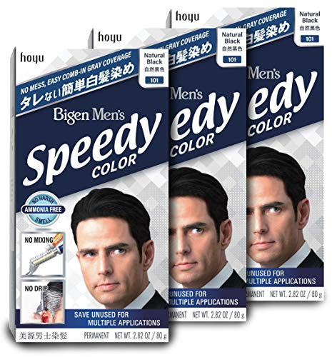 101 Natural Black Bigen Men's Speedy - 3 Pack
