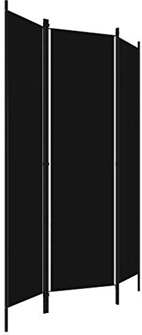 Tidyard 3-TLG.Raumteiler Trennwand Paravent Wand Raumtrenner Wandschirme Stellwand Faltbar Sichtschut für Wohnung Wohnzimmer Badmöbel Schwarz 150x180 cm