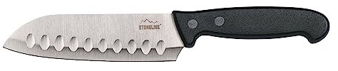 STONELINE Santokumesser 22,6 cm – Hochwertiges, Rostfreies Edelstahl-Küchenmesser mit Abnehmbarem Klingenschutz, Ideal für Präzises Schneiden von Fleisch, Fisch & Gemüse