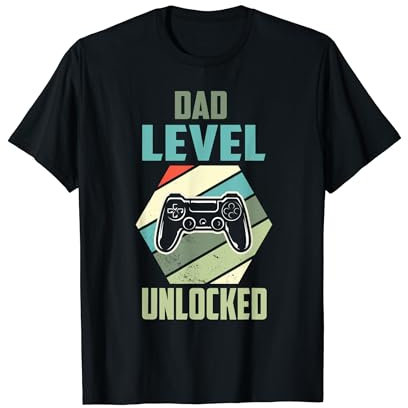 Papa Level Unlocked | Leveled Up to Dad T-Shirt