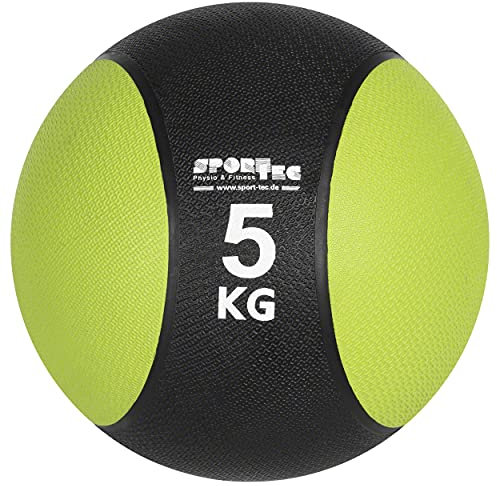 Sport-Tec Medizinball Gewichtsball Trainingsball ø 23 cm, 5 kg, limone