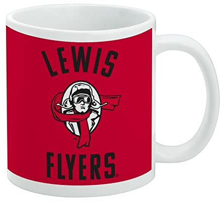 Lewis University Flyers Logo Ceramic Coffee Mug, Novelty Gift Mugs for Coffee, Tea and Hot Drinks, 11oz, White