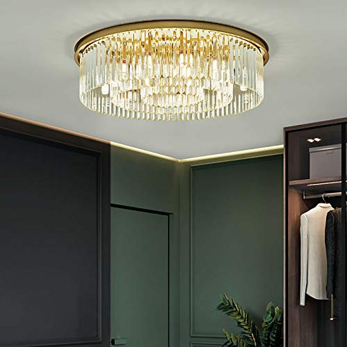kangten Lámpara de araña de cristal, moderna lámpara de techo LED colgante de cristal, empotrable, iluminación para salón, dormitorio, comedor