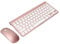 Bewinner Wireless Keyboard Mouse Combo, Ultra Thin Computer Keyboard and Mouse Set, Compact Keyboard for Laptop, 10m Connection, Portable Keyboard for Computer,PC(Rose Gold)