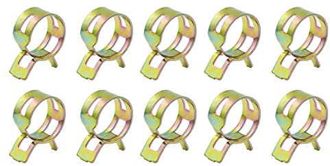 METALLIXITY Spring Hose Clamps (22mm/0.87) 15Pcs, Metal Clip - for Home Garden Tube Pipe Fastening