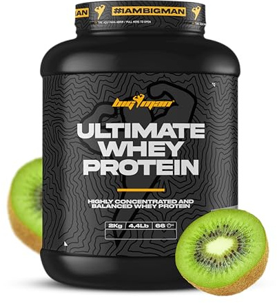 BigMan | Ultimate Whey 2kg (Kiwi) | Proteína Concentrada de Calidad | Bcaa y Glutamina | Gran Ganancia Muscular | Recuperación Deportiva | Tonificación Muscular