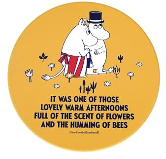 Half Moon Bay | Moomin | Finn Family Moomintroll | Moominmamma & Moominpappa Ceramic Coaster | Official Merchandise | Desk and Table Protector | Gift for Moomin Fans