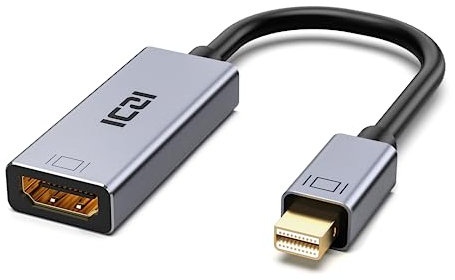 ICZI 4K Mini DisplayPort to HDMI Adapter, Mini DP to 4K HDMI Adapter Cord for Macbook, Surface Pro, HDTVs, Monitors, Projectors, and More