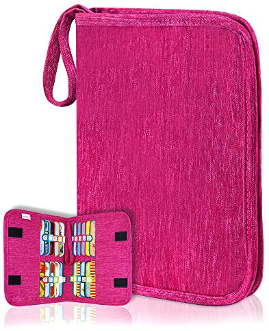 Annmore Sammelalbum für Tigerbox Tigercards, Aufbewahrungstasche für Wildcards, Transport und Ordnen für bis zu 20 Karten, Tragbares, Rosa