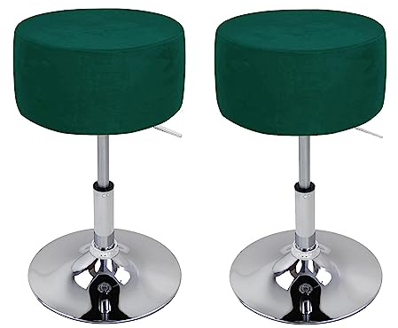 XGANGM Hockerbezug Rund Durchmesser 33.5/34cm H14/17 cm Sitzhocker Bezug Stretch Velvet Hocker Rund Bezug Runder Stuhlbezug Protector Waschbarer Runder Drehbarer Hocker Schonbezug,#6,2pcs