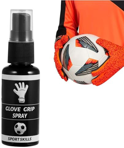 tinysiry Goal Keeper Glove Glue, 30ML Football Glove Tackifier Hand Grip Spray Increased Grip Goalkeeper Glove Grip Spray, Gloves Cleaning Agent for Boxing Football 30ML