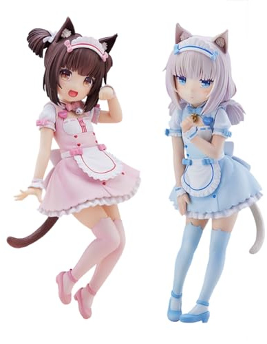 Zhongkaihua Nekopara Figure Anime Statue Model Maid Outfits Nekopara Chocola/Vanilla Figure Collectibles Ornaments Desk Decoration 18CM PVC
