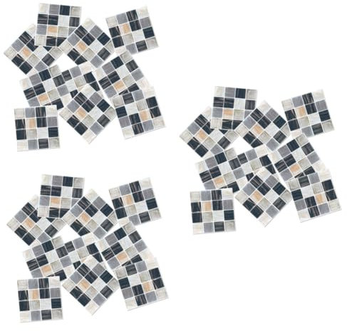 jojofuny 3 Sätze Kristallfliesen-wandaufkleber Pvc-mosaik-aufkleber Ölkleber-wandpaste Für Badezimmer 3d-wandaufkleber 15 Stück * 3