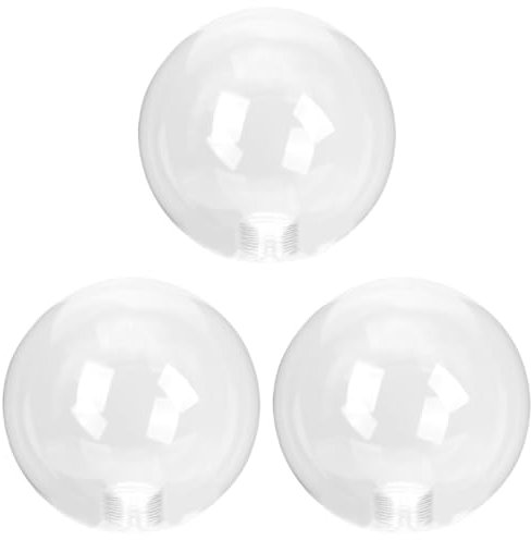 3 Pièces Abat-Jour Globe En Verre Transparent 120Mm Pour Plafonniers Et Lampes De Décoration Élégantes Facile À Installer
