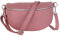 MIRROSI® Bauchtasche Damen, Made in Italy, Echtleder Umhängetasche Echtes Leder, Brusttasche, Crossbody Bag aus Echtem Leder, in 3 Größen erhältlich (Altrosa Silberner Reißverschluss) (Gr.L)