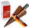 Woltersberger® Cobalt HSS-E Stufenbohrer mit 10mm Schaft | Kegelbohrer Ø 4-32mm | HSS Stufenbohrer mit 15 Stufen | Ideal für Edelstahl, Metall, Holz, Aluminium, Messing, Kunststoff