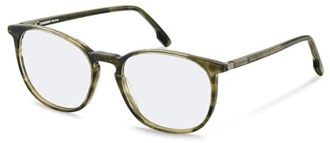 Rodenstock Brille mit Sehstärke in Olivgrün & Dunkelgrau für Herren optional mit Sonnenbrillentönung oder Blaulichtfilter, Panto, gefertigt aus Acetat, Modell: R5359 (inklusive Brillenetui)