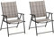GIANTEX Gartenstühle Rattan 2er Set, Klappstuhl Balkonstuhl Ergonomisch mit Armlehnen, Hochlehner Gartenstuhl klappbar, Terrassenstuhl Garten Essstuhl bis 160 kg belastbar, für Garten Balkon Terrasse