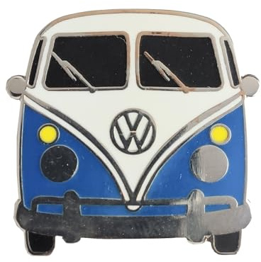 Volkswagen VW T1 Bus Ansteckbutton in blau