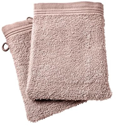univers decor Lot de 2 Gants de Toilette éponge Spa 15 x 21 cm / 400 GR/m² (Vieux Rose, Lot de 2 Gants de Toilette Spa 15 x 21 cm)