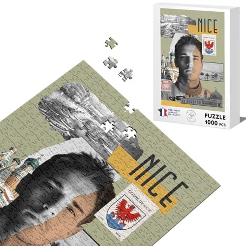 Klassisches Puzzle, 1000 Teile, Nizza, Collage, Stadt, Frankreich, Süd, Sonne